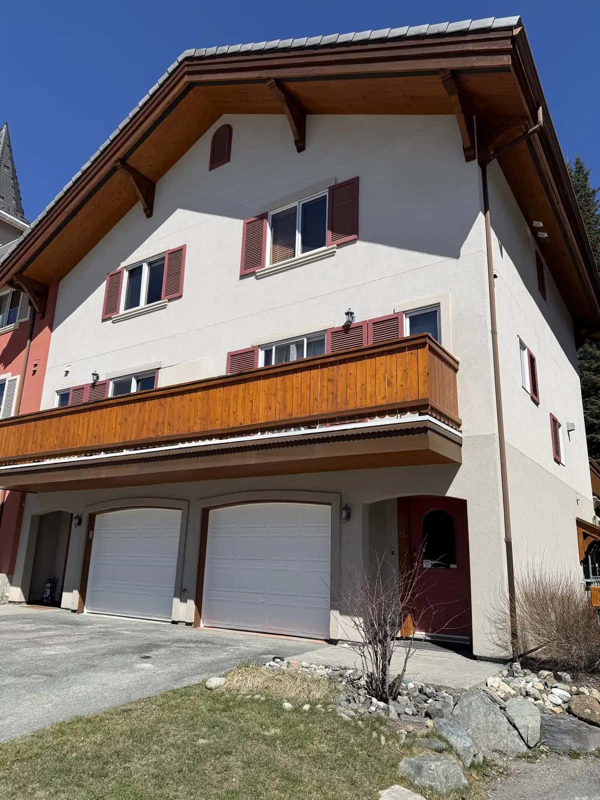 Timberline Village #24 vacation rental townhome exterior at Sun Peaks Resort, British Columbia, Canada